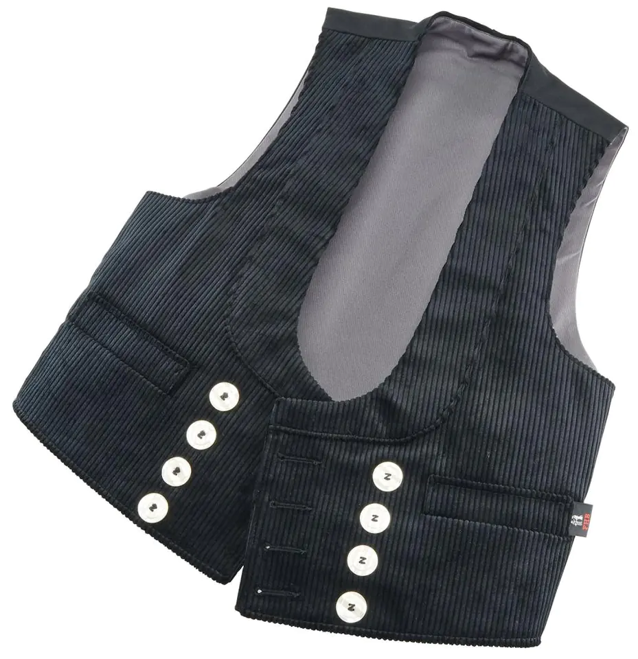 ⁨Kamizelka cechowa HEINER, Trenkercord, czarna, rozmiar 52⁩ w sklepie Wasserman.eu