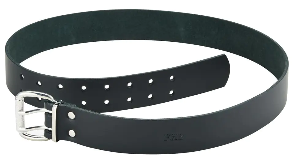 ⁨CARSTEN leather belt, double stiletto black black size 105⁩ at Wasserman.eu