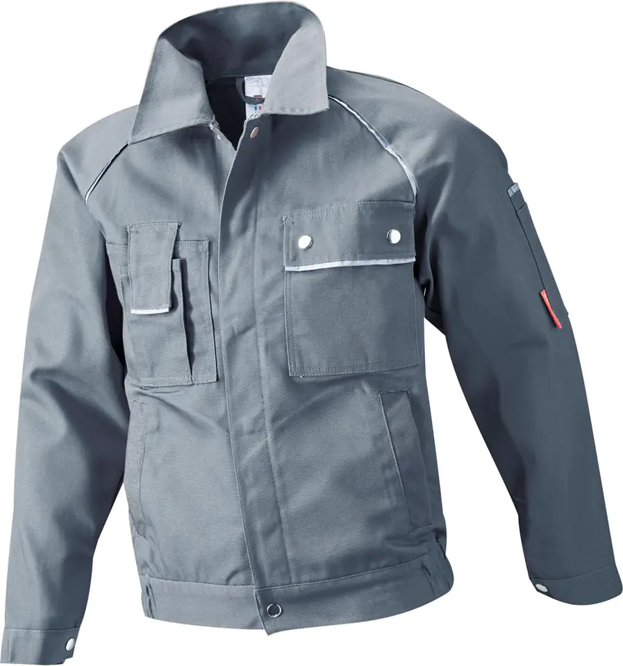 ⁨Waist jacket, canvas, 320g/m², size 50, grey⁩ at Wasserman.eu