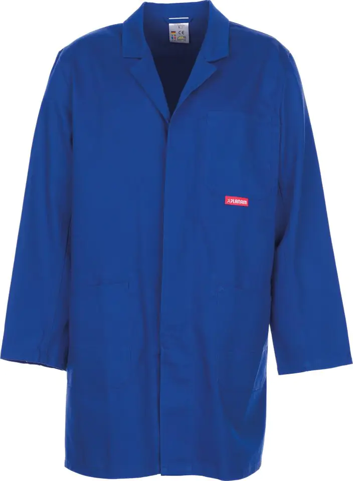 ⁨Professional coat, 100% cotton, 290g/m², size 48, royal blue⁩ at Wasserman.eu