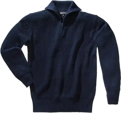 ⁨Troyer sweater, zipper, size S, navy⁩ at Wasserman.eu