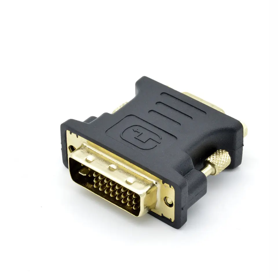 ⁨Adapter DVI M - VGA F pozłacany, 24+5/15 pin⁩ w sklepie Wasserman.eu