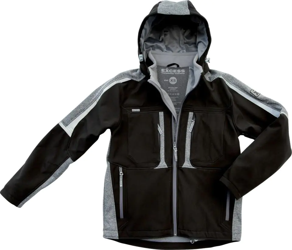 ⁨Proaktiv softshell jacket, size XL, black/grey⁩ at Wasserman.eu