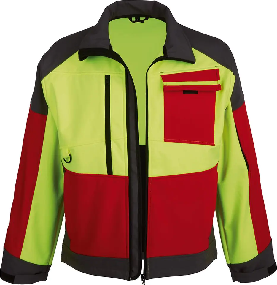 ⁨ForestJackRed softshell jacket, size M, red/anthracite/yellow⁩ at Wasserman.eu