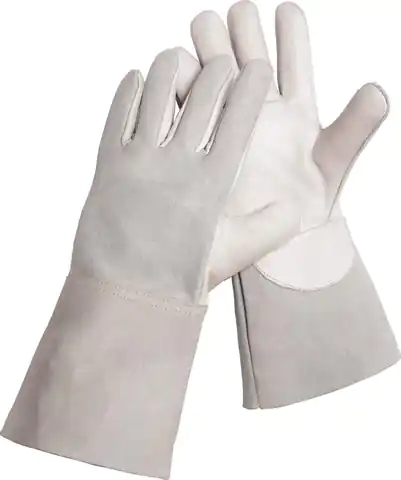 ⁨Gloves, split leather type 10, 35cm, pink 10 (10 pairs)⁩ at Wasserman.eu