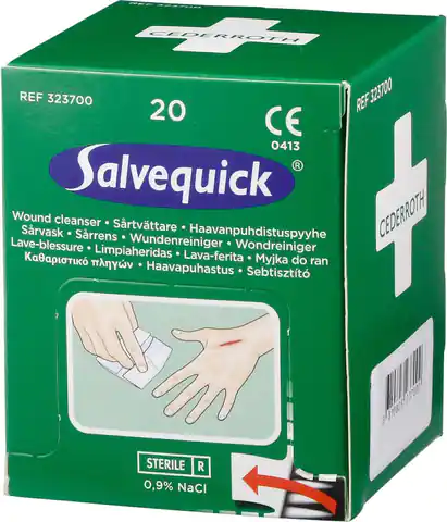 ⁨Salvequick płyn do przemywania ran, 20 szt./pudełko⁩ w sklepie Wasserman.eu