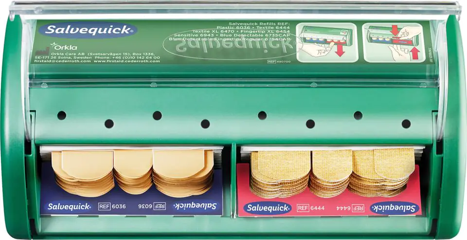 ⁨Salvequick patch dispenser with filling⁩ at Wasserman.eu