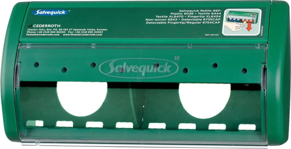 ⁨Salvequick patch dispenser, empty⁩ at Wasserman.eu