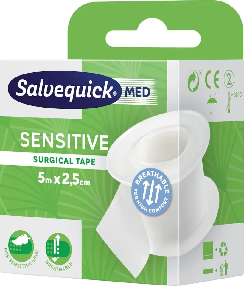 ⁨Salvequick dressing tape 5m x 2,5cm⁩ at Wasserman.eu