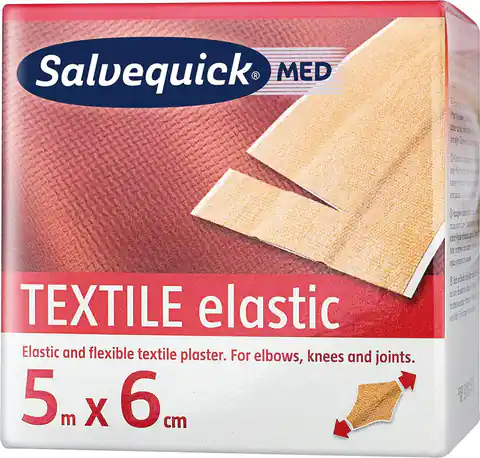 ⁨Salvequick textile plasters 6cm x 5m⁩ at Wasserman.eu