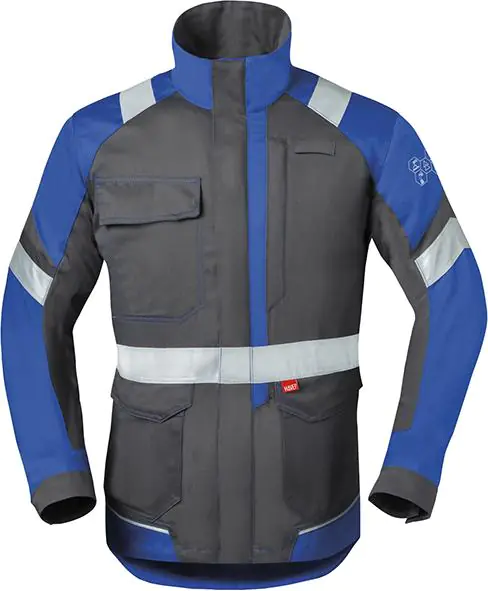 ⁨Long jacket 50285, size 52, grey/blue⁩ at Wasserman.eu