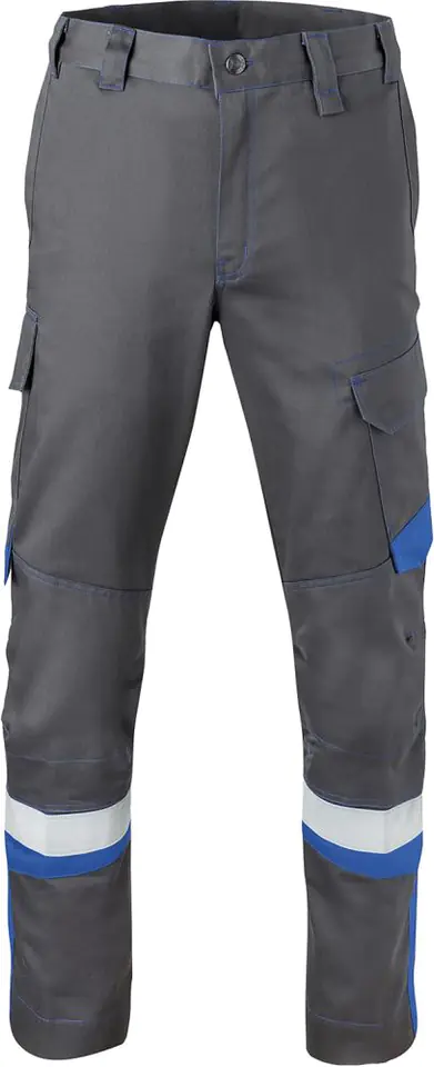 ⁨Trousers with waist belt, 80340 size 52, charcoal grey/blue⁩ at Wasserman.eu