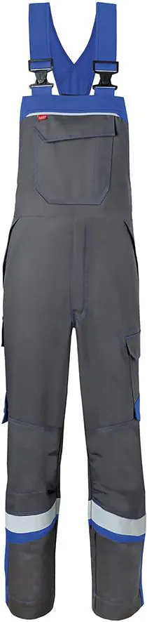 ⁨Spodnie ogrodniczki, 20288 rozmiar 58, szary/niebieski węgiel⁩ w sklepie Wasserman.eu