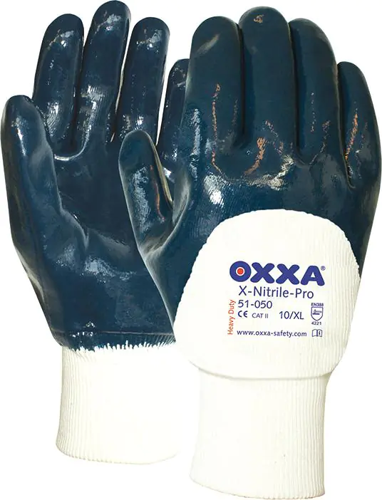 ⁨Rękawice Oxxa X-Nitrile- Pro, mankiety otwarte, rozmiar 9  (12 par)⁩ w sklepie Wasserman.eu