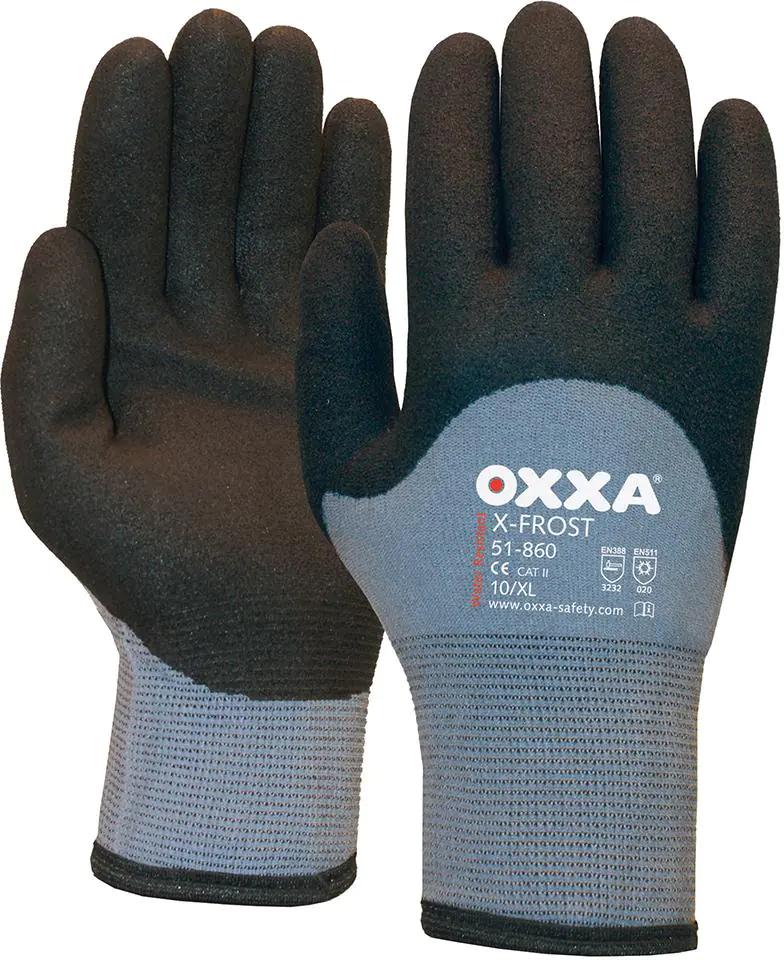 ⁨Oxxa X-Frost Glove, size 9, grey/black (12 pairs)⁩ at Wasserman.eu