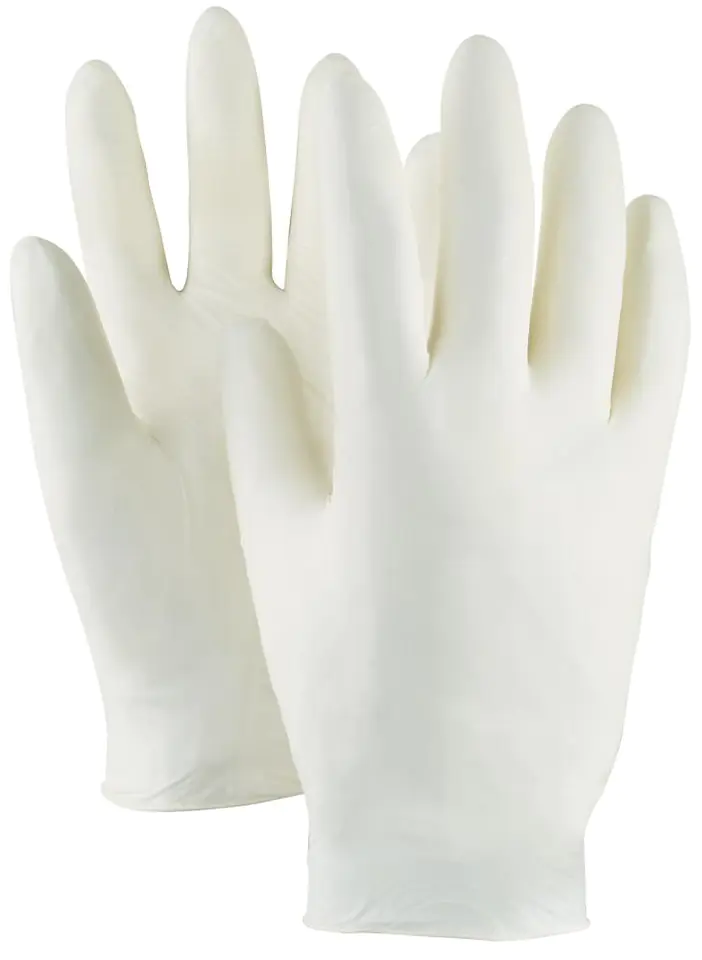 ⁨Rękawice jednorazowe, lateksowe, roz. 10 (pudełko 100szt.)⁩ w sklepie Wasserman.eu