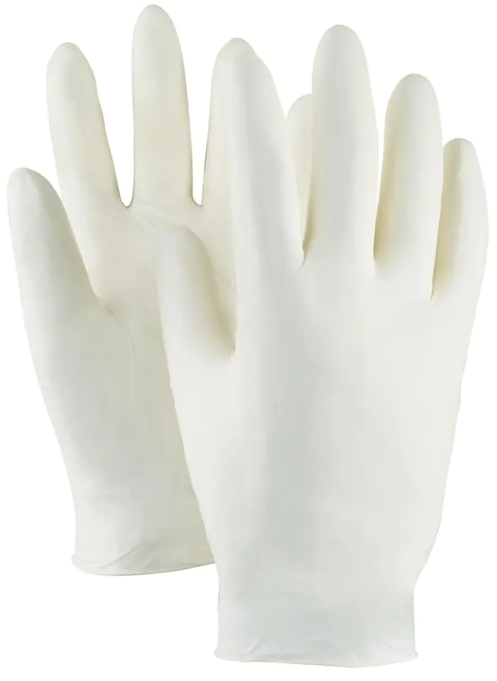 ⁨Disposable gloves, latex, pink 10 (box of 100pcs)⁩ at Wasserman.eu