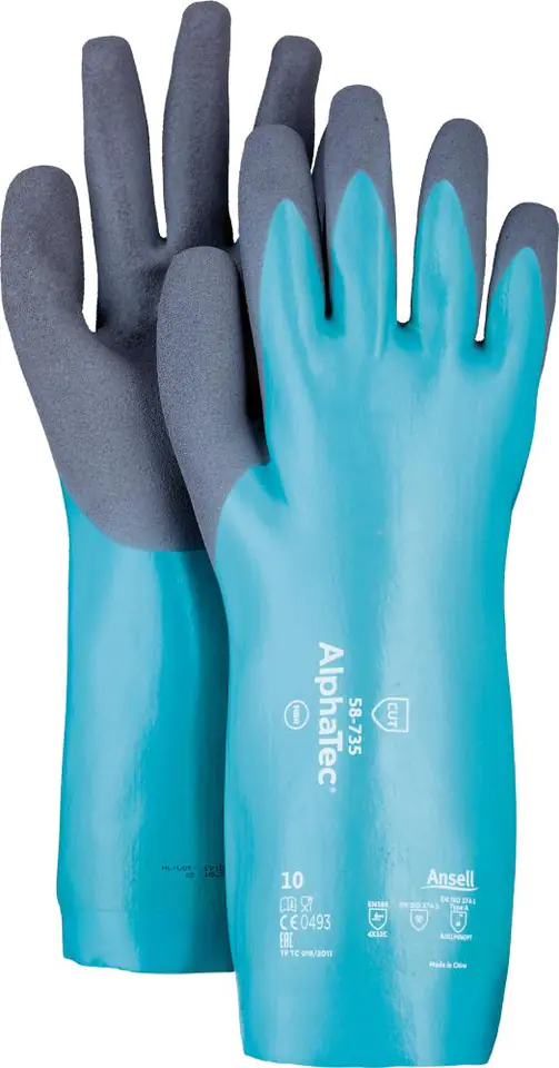 ⁨Gloves. AlphaTec 58-735, 350 mm, size 9 (6 pcs)⁩ at Wasserman.eu