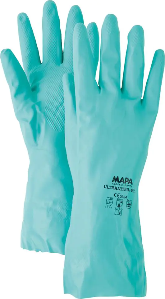 ⁨Chemical gloves Ultranitril 492 roz.10 MAP (10 pairs)⁩ at Wasserman.eu