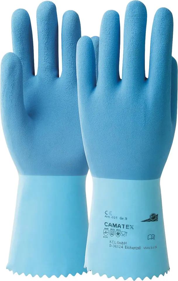 ⁨Rękawice Camatex 451, rozmiar 9, niebieskie  (10 par)⁩ w sklepie Wasserman.eu