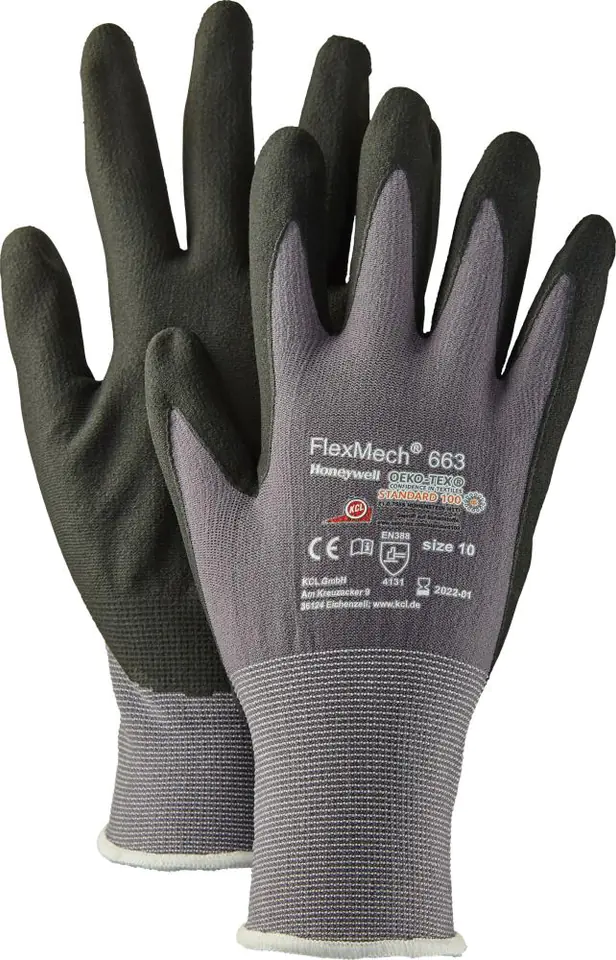 ⁨FlexMech 663 gloves, size 7 (10 pairs)⁩ at Wasserman.eu