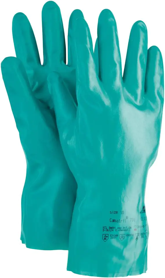 ⁨Camatril gloves 730, 310 mm, size 10, green (10 pairs)⁩ at Wasserman.eu