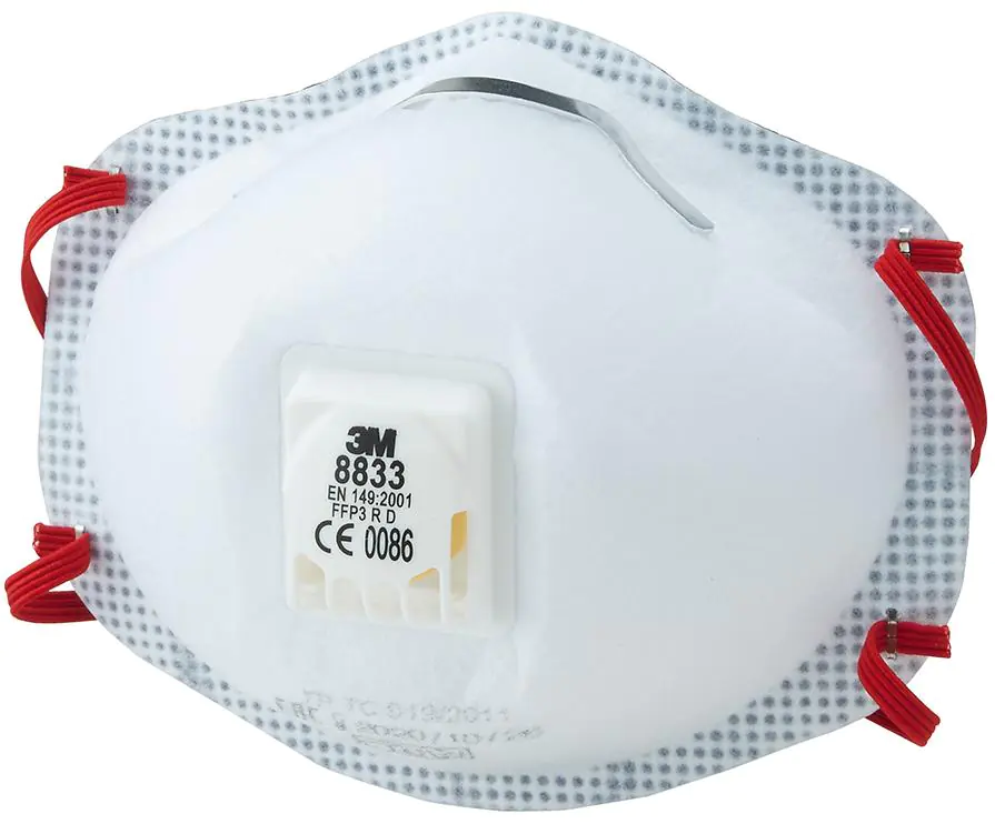 ⁨Disposable half mask 8833, FFP3 R D (10 pcs)⁩ at Wasserman.eu