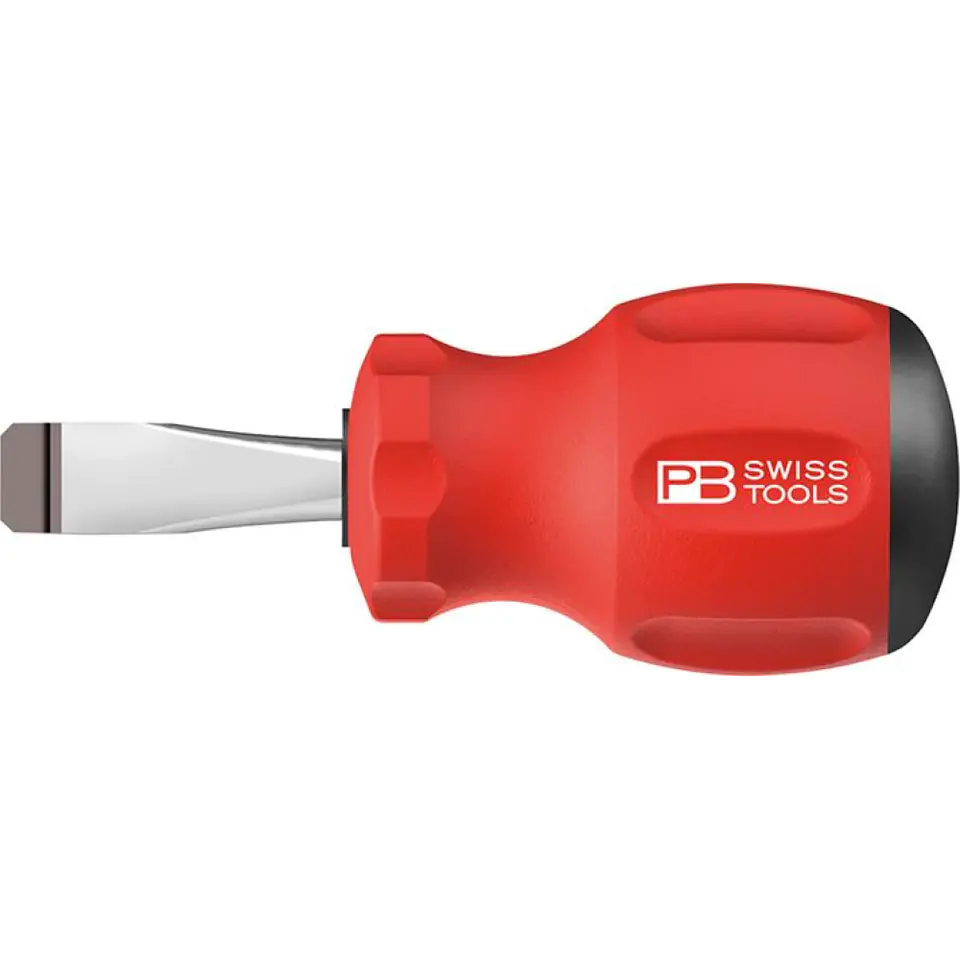 ⁨Stubby screwdriver for 5,5x0 slotted head screws, 8x 30mm SwissGrip PB Swiss Tools⁩ at Wasserman.eu