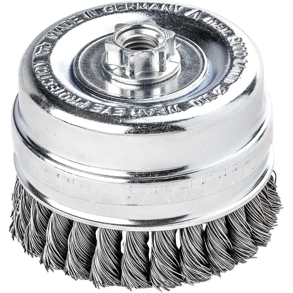 ⁨Pot brush, braided steel wire 100x0,5mm Lessmann⁩ at Wasserman.eu