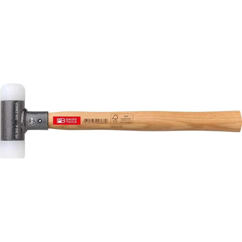 ⁨Hammer with soft heads.with wooden handle recoilless 27mm PB Swiss Tools⁩ at Wasserman.eu