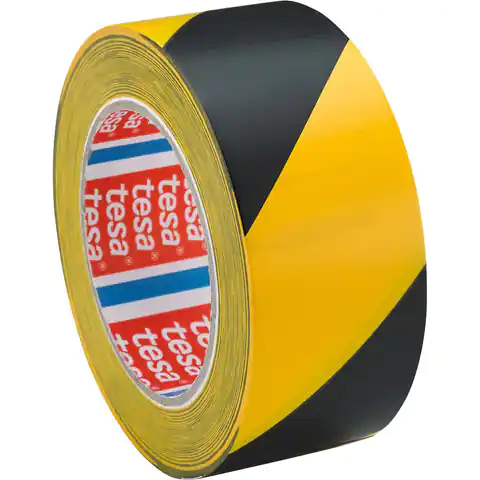 ⁨tesa 4169 yellow-black warning tape. 33mx50mm⁩ at Wasserman.eu