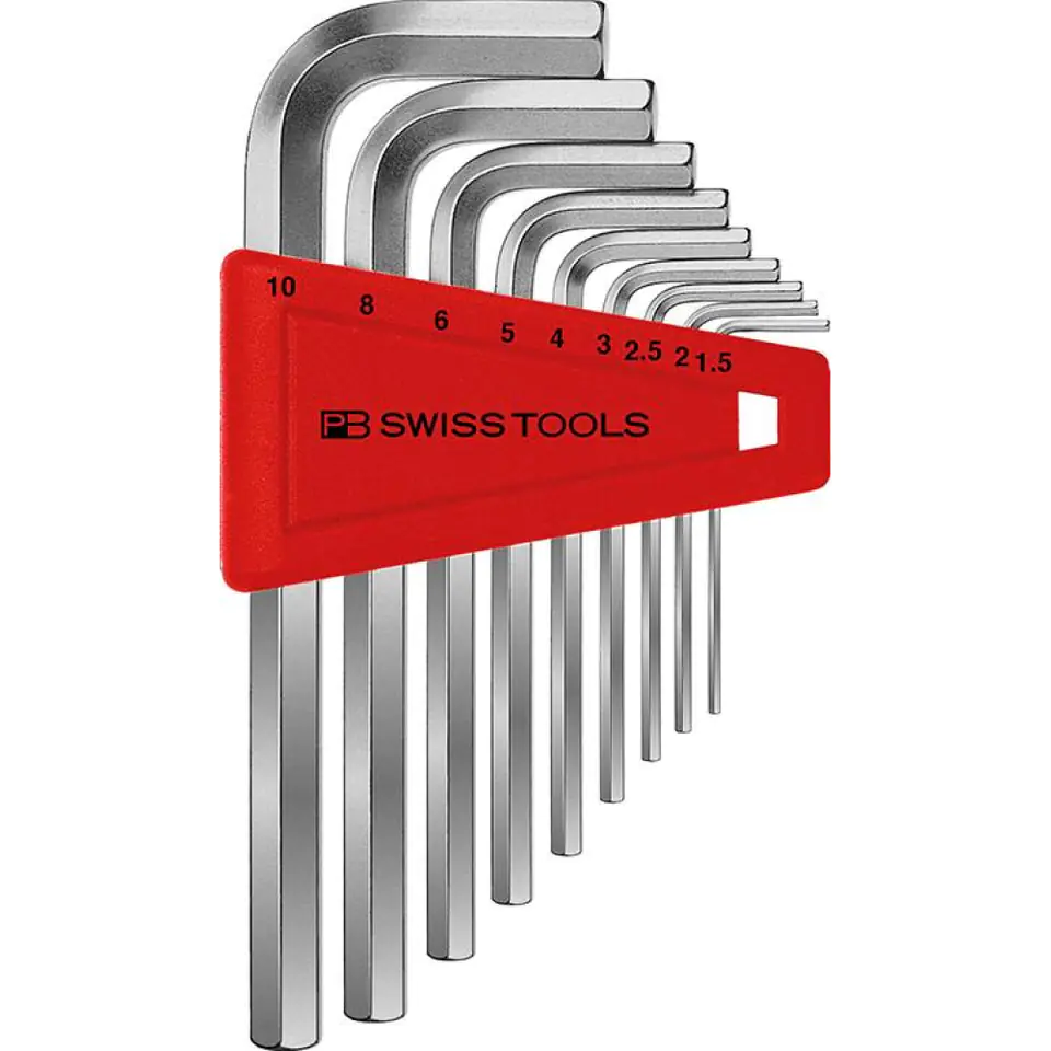 ⁨Zest.keys mandr.angle.in the handle with artificial. 9-piece, 1.5-10mm PB Swiss Tools⁩ at Wasserman.eu