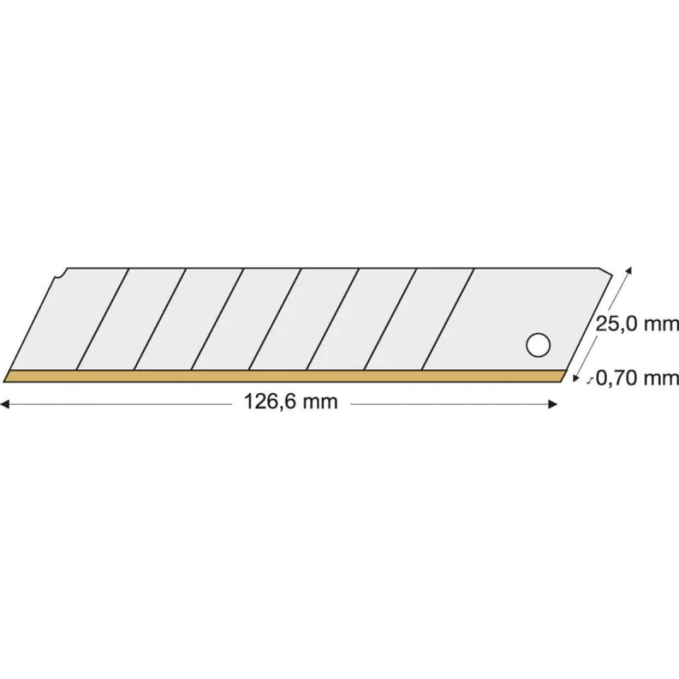 ⁨Blade splinter. 25mm TIN, 10 pcs in the LUTZ BLADES package⁩ at Wasserman.eu