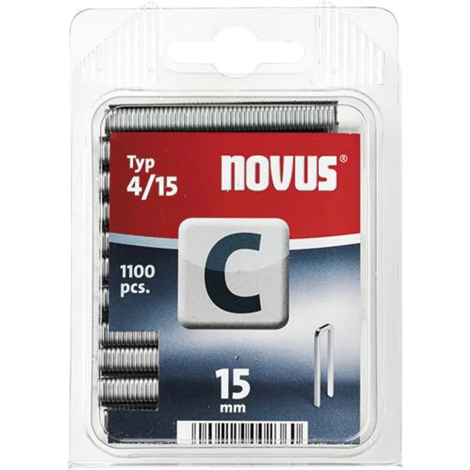 ⁨Staples narrow C type 4/15 mm 1100 pcs. Novus⁩ at Wasserman.eu