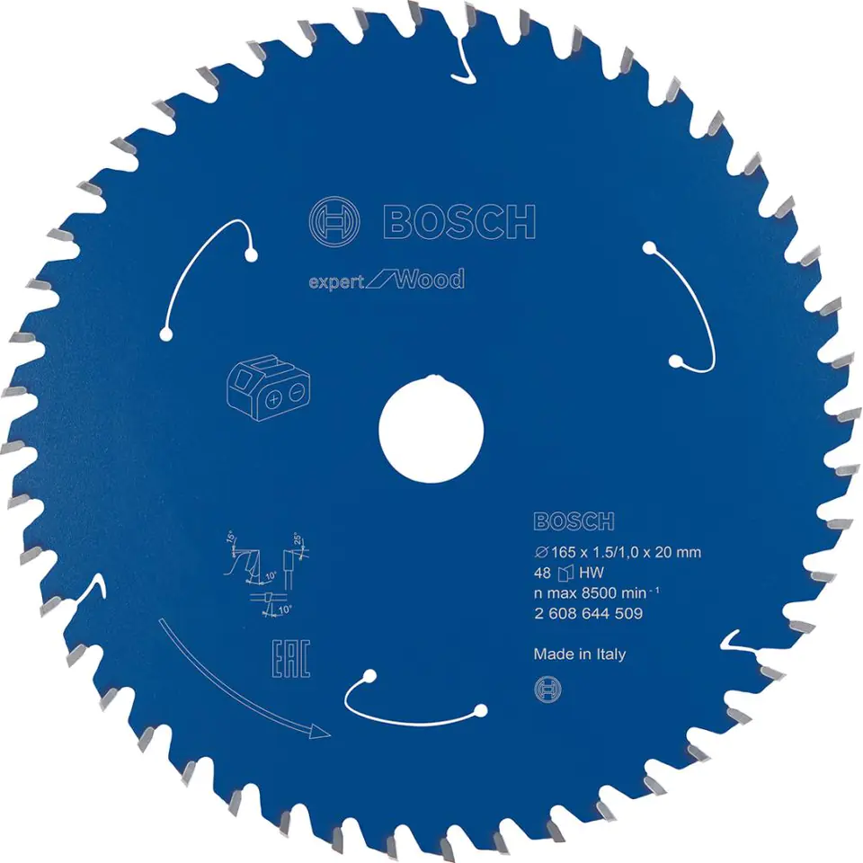 ⁨Carbide saw blade 165x1.5/ 1x20 48 teeth. Bosch⁩ at Wasserman.eu