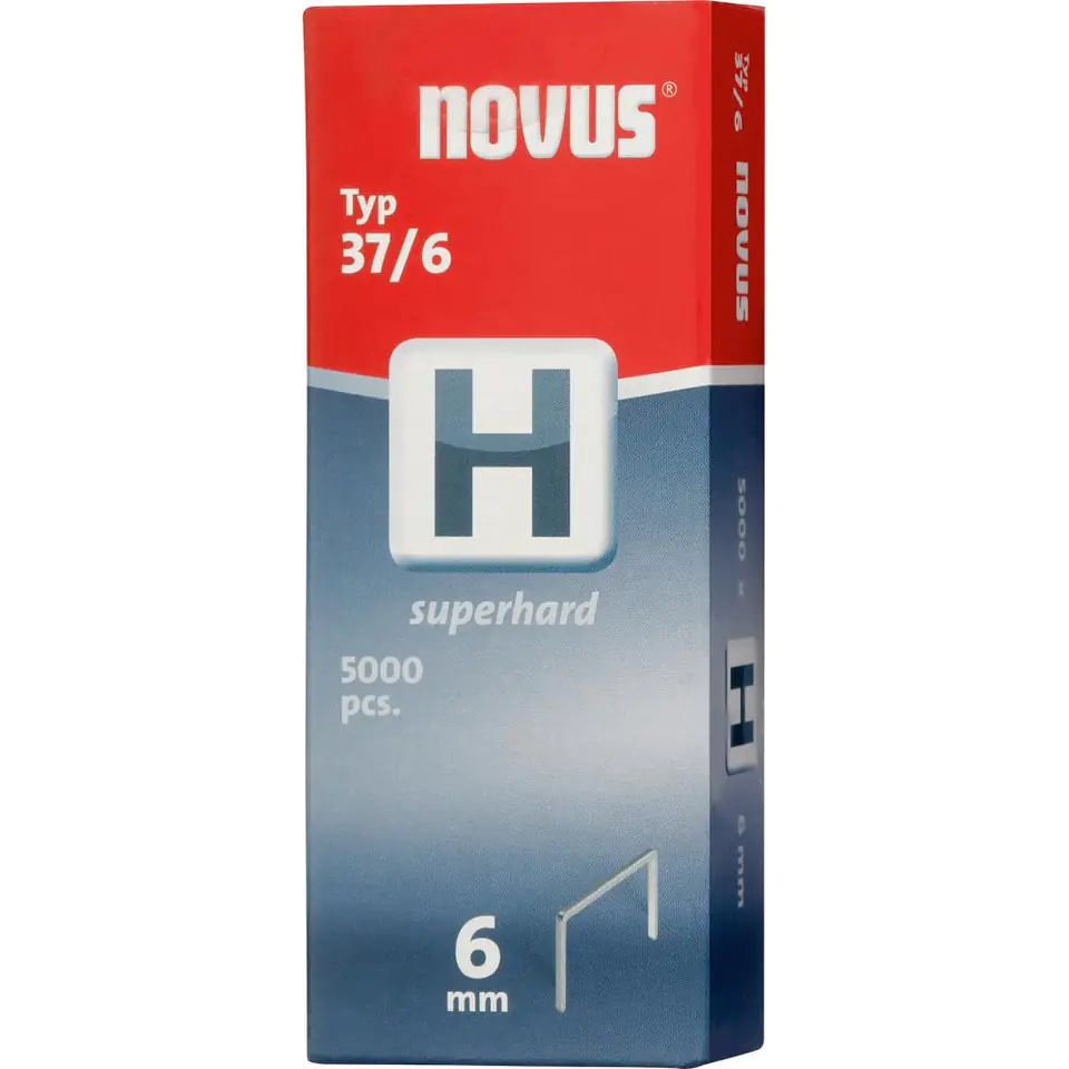 ⁨Staples of thin wire H type 37/6 mm Vz 5000 pcs. Novus⁩ at Wasserman.eu