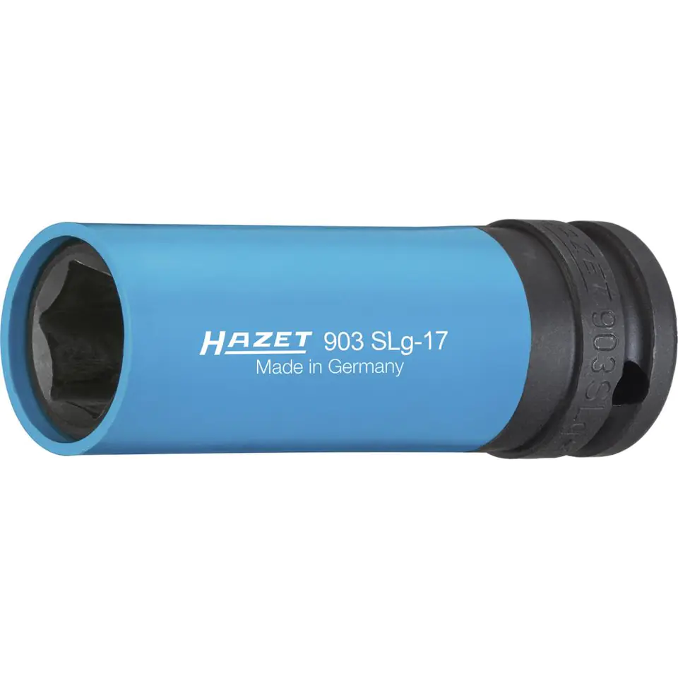 ⁨A set of impact wrench ends socket.with sleeve made of creation.artificial. 1/2" 17x85mm HAZET⁩ at Wasserman.eu