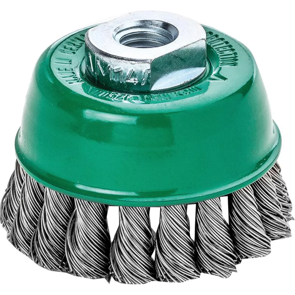 ⁨Pot brush, stainless steel braided 65x0,5mm Lessmann⁩ at Wasserman.eu