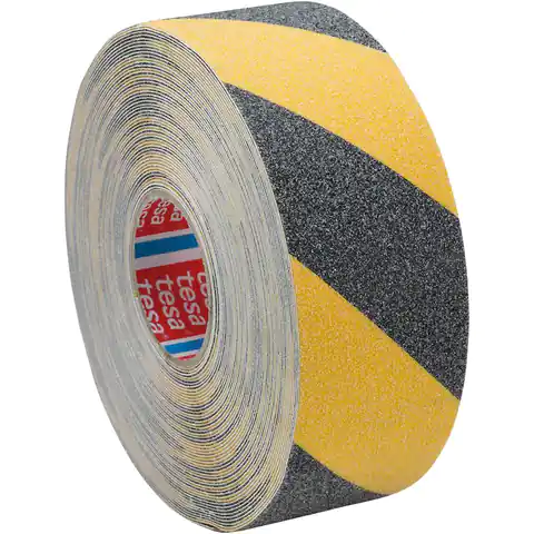⁨tesa tape, anti-slip. 15m x 50mm, black/yellow⁩ at Wasserman.eu