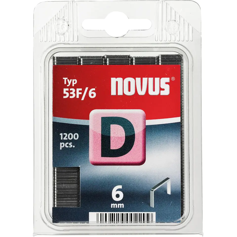 ⁨Staple made of flat wire D type 53F/6 mm after 1200 pcs. Novus⁩ at Wasserman.eu