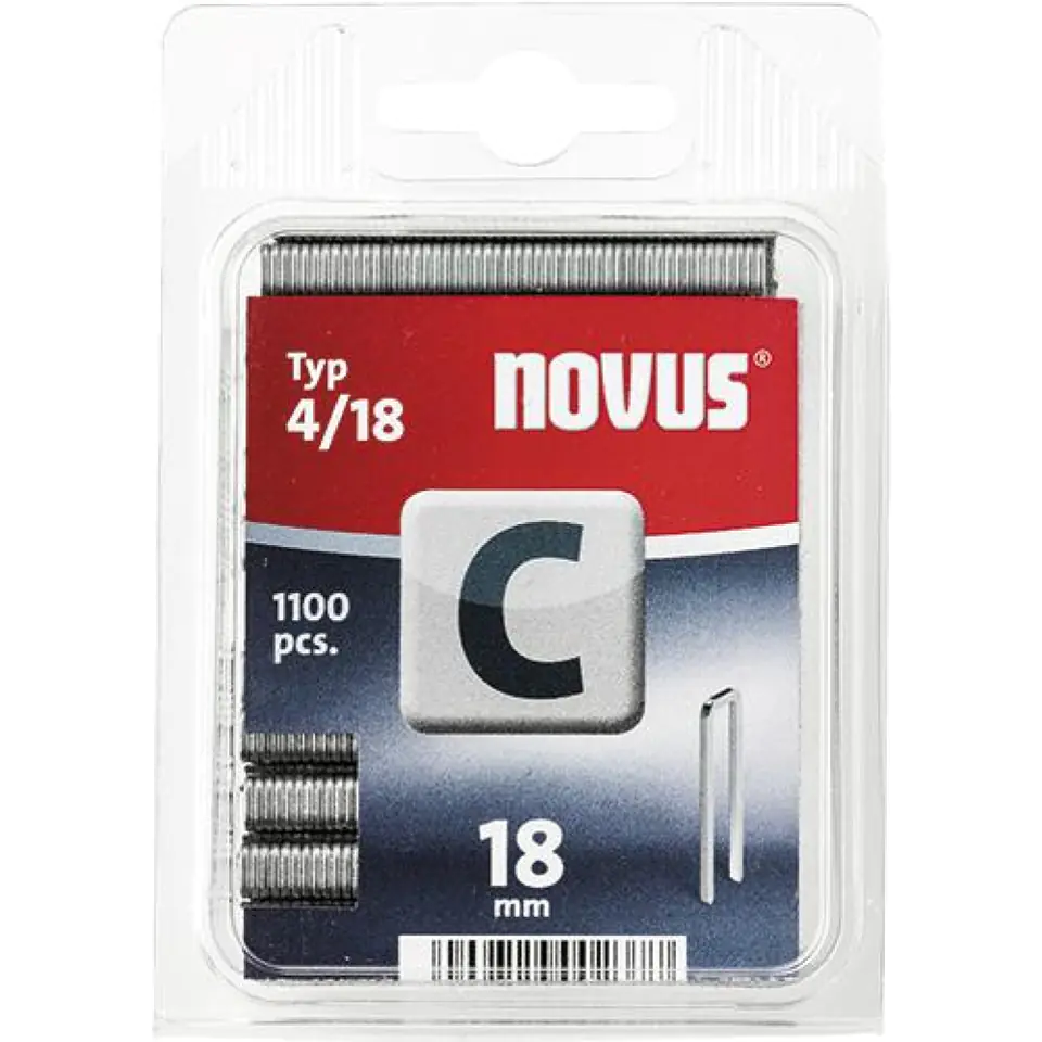 Zszywki wąskie C typ 4/18 mm po 1100 szt. Novus w sklepie Wasserman.eu