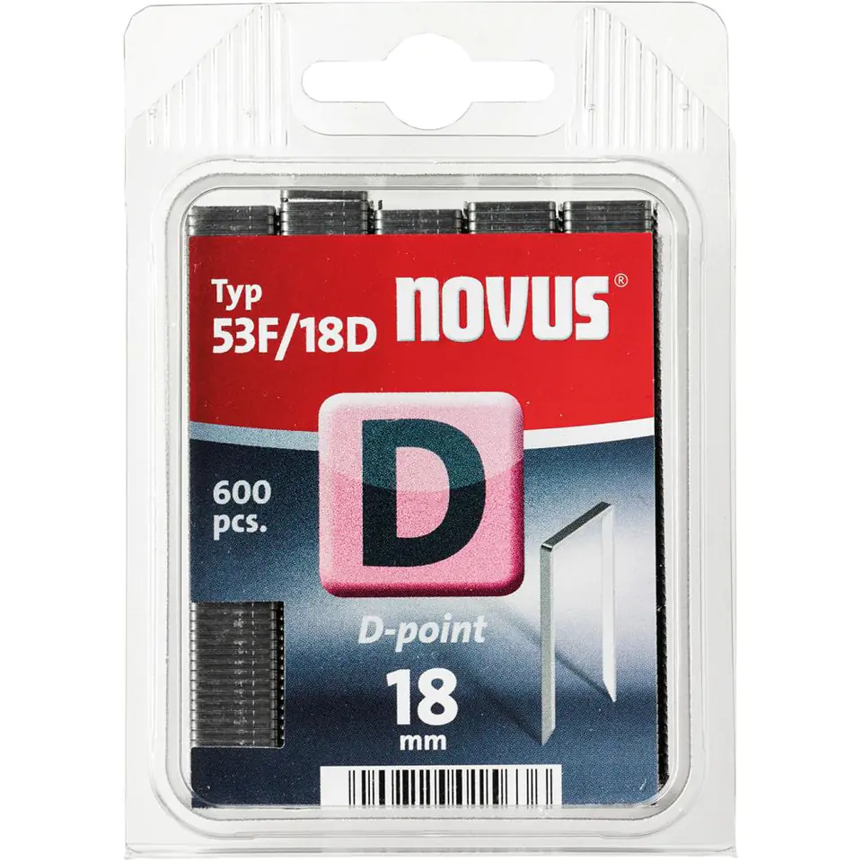 ⁨Staple made of flat wire D type 53F/18 mm 600 pcs. Novus⁩ at Wasserman.eu