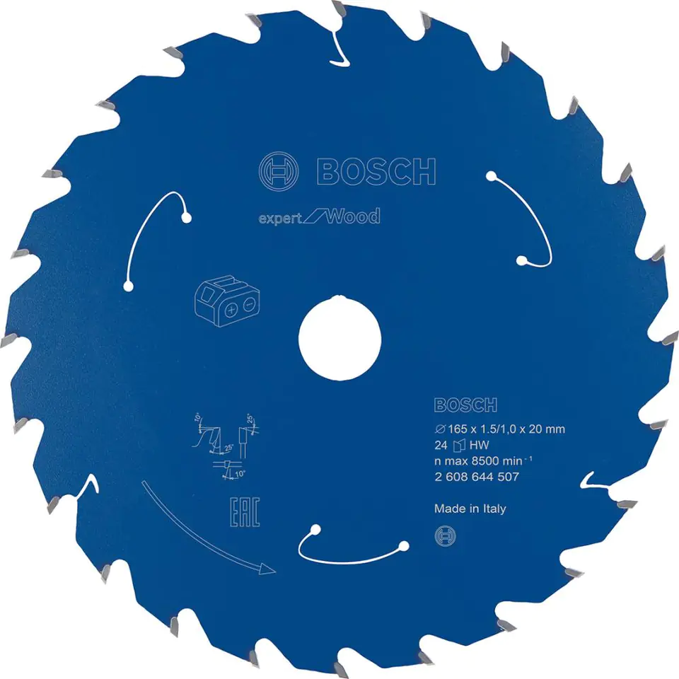 ⁨Carbide saw blade 165x1.5/1x20 24 teeth Bosch⁩ at Wasserman.eu