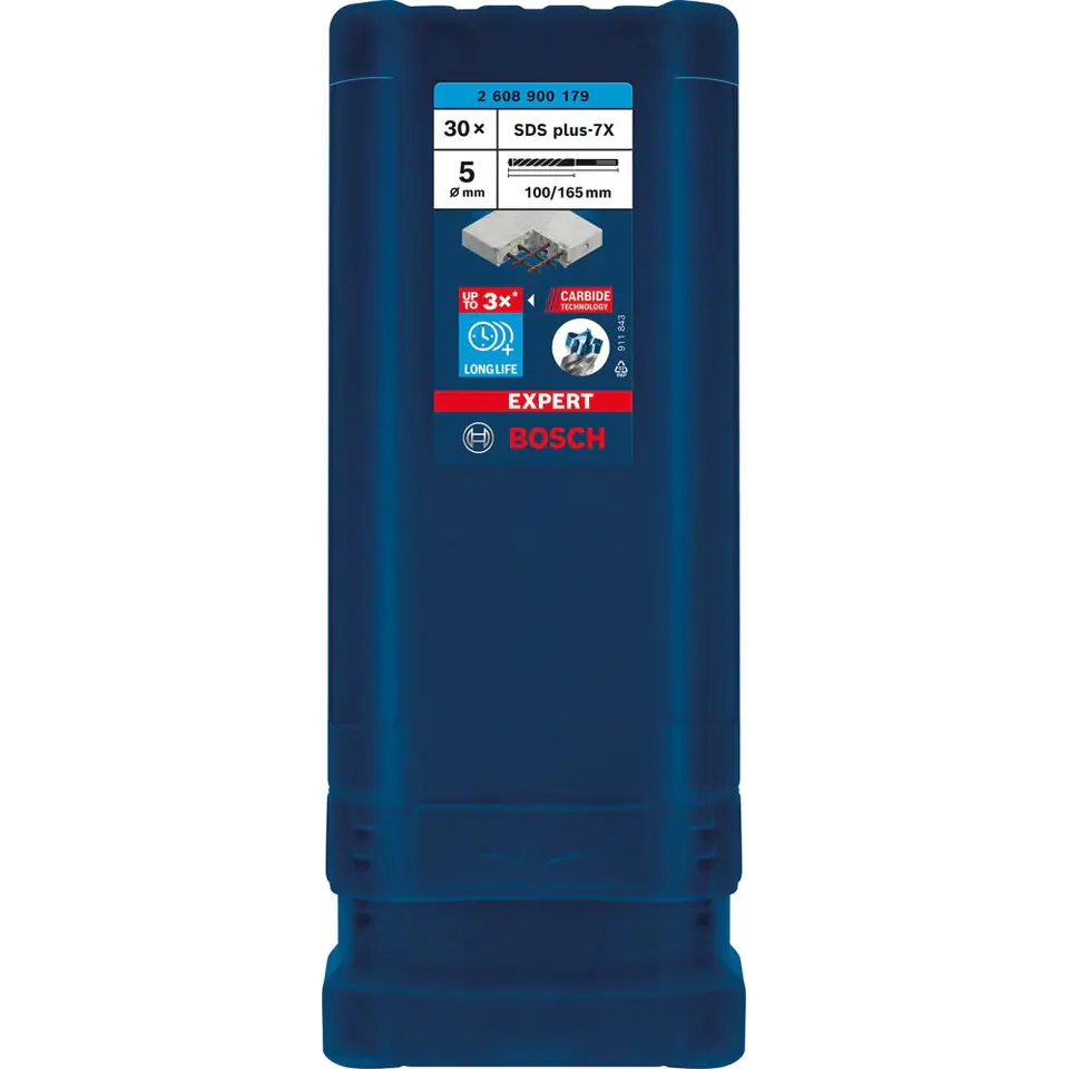 ⁨Wiertło udarowe SDSplus7x 5x100x165mm 30St EXPERT Bosch⁩ w sklepie Wasserman.eu