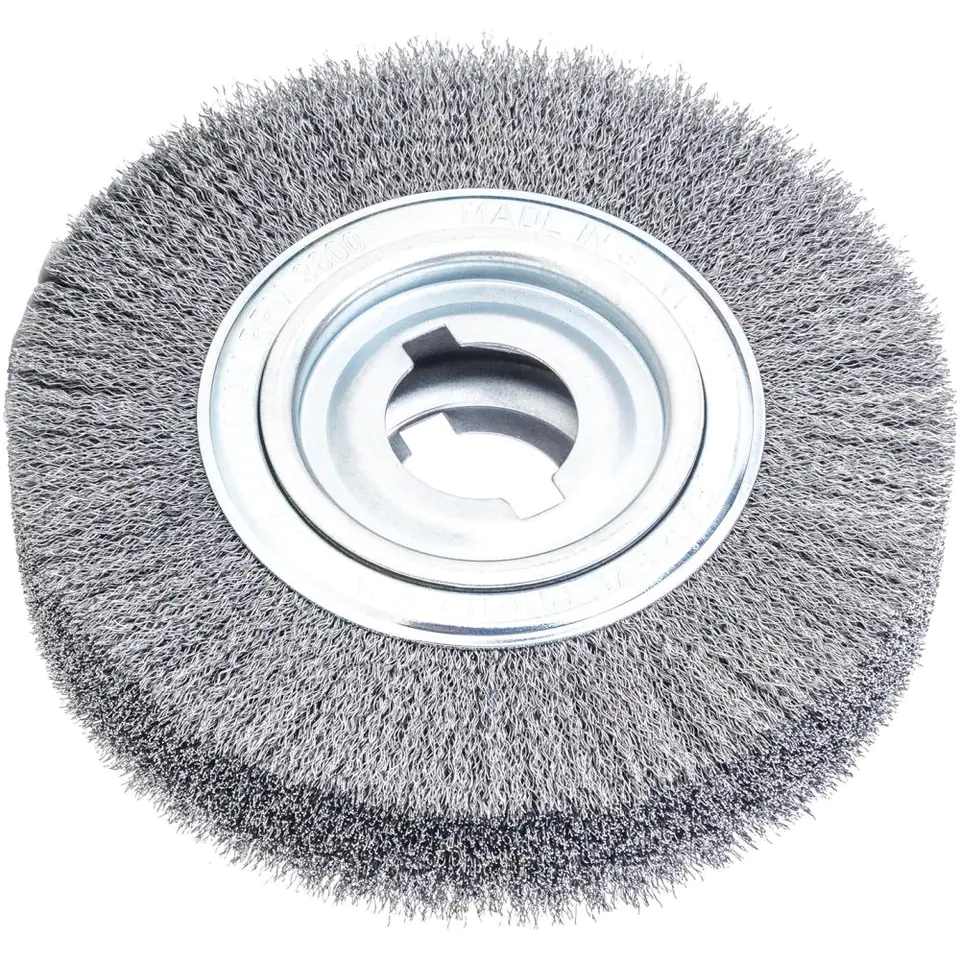 Steel disc brush 250x60mm, corrugated wire, 35mm Lessmann at Wasserman.eu