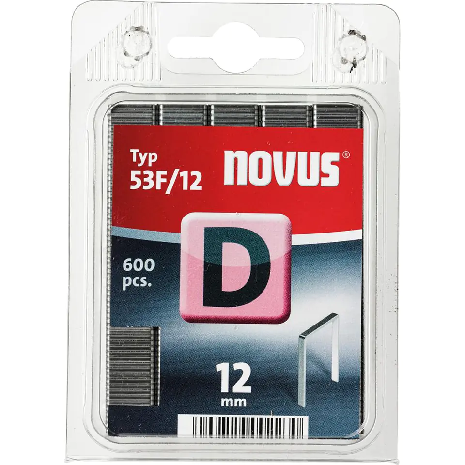 Zszywka z płaskiego drutu D typ 53F/12 mm po 600 szt. Novus w sklepie Wasserman.eu