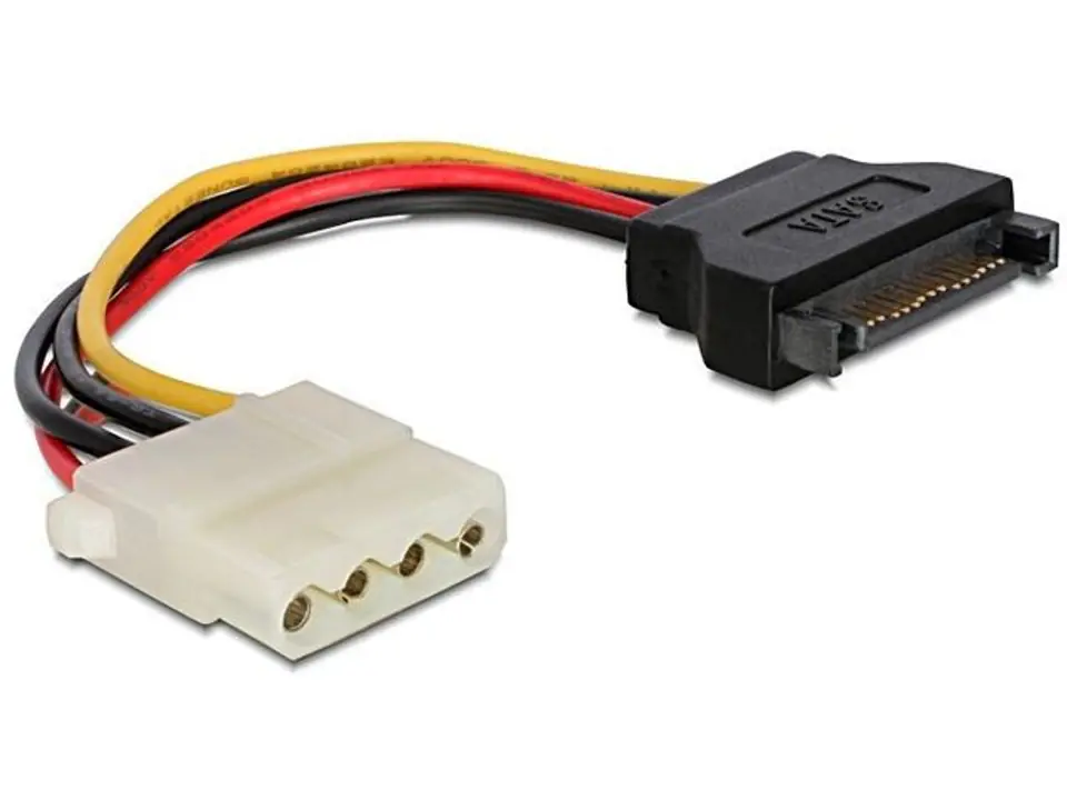 ⁨Kabel SATA zasilający(M)->Molex(M) 15cm⁩ w sklepie Wasserman.eu