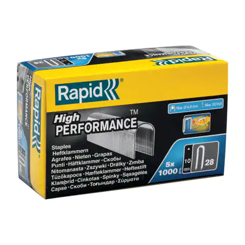 ⁨Staples Rapid No. 28 (10 mm) for cables - pack of 5000 pcs.⁩ at Wasserman.eu