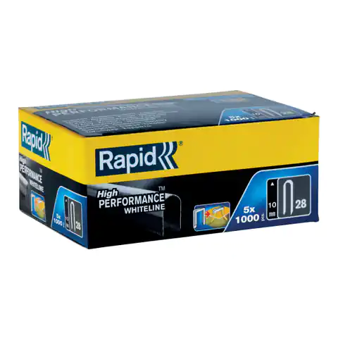 ⁨Staples Rapid No. 28 (10 mm) for cables, white - pack of 5000 pcs.⁩ at Wasserman.eu