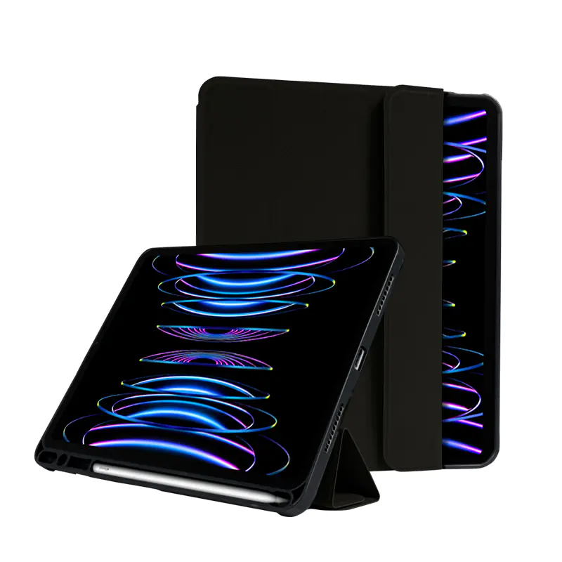 ⁨Crong FlexFolio – Etui iPad Pro 11" (2022-2021) / iPad Air 11” M2 (2024) /  iPad Air 10.9” (5-4 gen.) z funkcją Apple Pencil (czarny)⁩ w sklepie Wasserman.eu